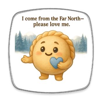Pelmen - Square fridge magnet - white - Front