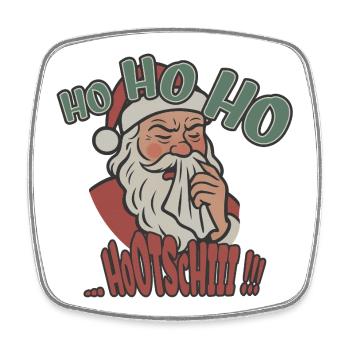 Hohoho Santa - Cold Winter Trendy Christmas Motif - Square fridge magnet - white - Front