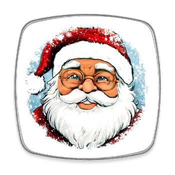 Weihnachten Weihnachtsmänner - Viereckiger Kühlschrankmagnet - Weiß - Vorne