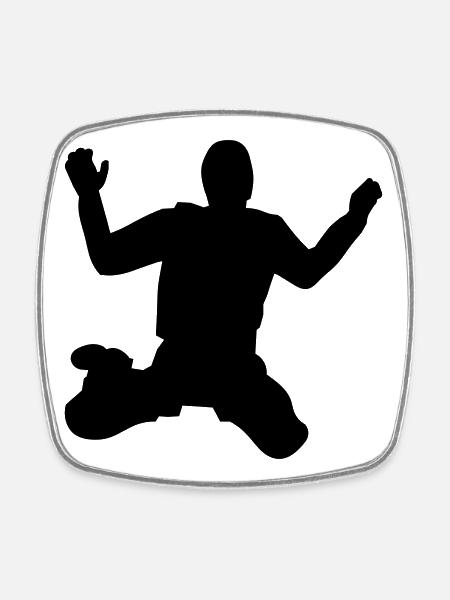 Skydiver - Viereckiger Kühlschrankmagnet - Weiß
