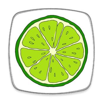 Lime Costume, Matching Halloween Costume - Square fridge magnet - white - Front