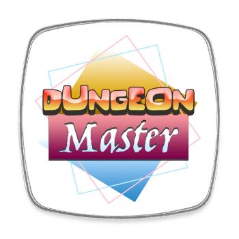 Retro Dungeon Masters Game Design Master - Square fridge magnet - white - Front
