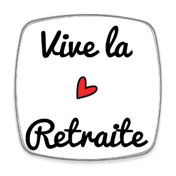 RETIREMENT. RETIREMENT. RETIRED. SENIOR. GRANNY. GRANDPA - Square fridge magnet - white - Front