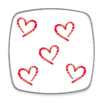 Heart Shapes Love - Square fridge magnet - white - Front