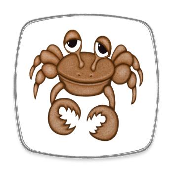 Funny Cancer - Square fridge magnet - white - Front