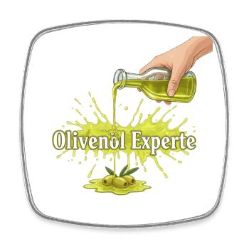 Olivenöl Experte - Viereckiger Kühlschrankmagnet - Weiß - Vorne