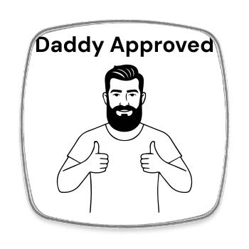 Dad says: Daddy Approved - Square fridge magnet - white - Front