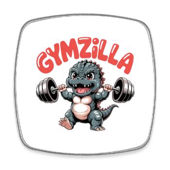 Gymzilla - Citation de la salle de sport motivante - Magnet carré - blanc - Devant
