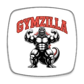 Gymzilla – Motivations-Gym-Zitat - Viereckiger Kühlschrankmagnet - Weiß - Vorne
