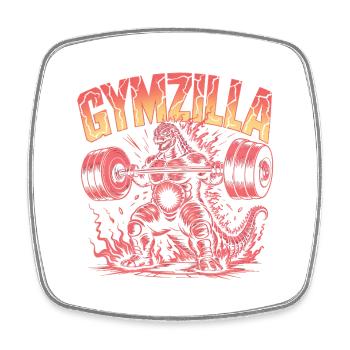 Kopie von Gymzilla – Zitat im Motivationsstudio - Viereckiger Kühlschrankmagnet - Weiß - Vorne