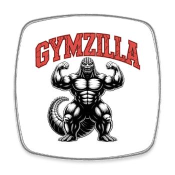 Gymzilla - Motivational Gym Quote - Viereckiger Kühlschrankmagnet - Weiß - Vorne