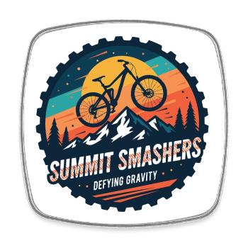 Summit Smashers Defying Gravity - Square fridge magnet - white - Front