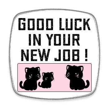Farewell Company Good Luck - Square fridge magnet - white - Front