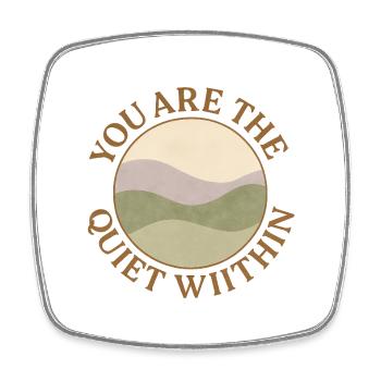 Quiet Within Nature Hills Logo - Viereckiger Kühlschrankmagnet - Weiß - Vorne