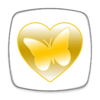 Butterflies - Square fridge magnet - white - Front