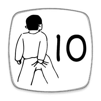 10. Geburtstag - 10 Jahre Alt - Viereckiger Kühlschrankmagnet - Weiß - Vorne