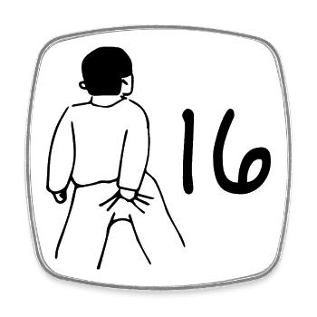 16th Birthday - 16 Years Old - Square fridge magnet - white - Front