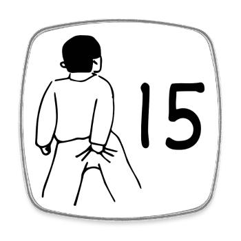 15th Birthday - 15 Years Old - Square fridge magnet - white - Front