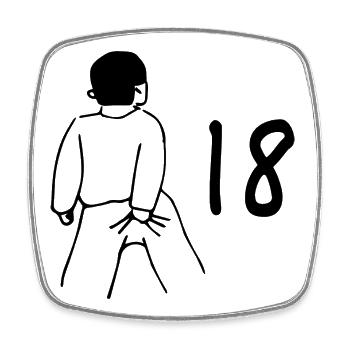 18th Birthday - 18 years old - Square fridge magnet - white - Front