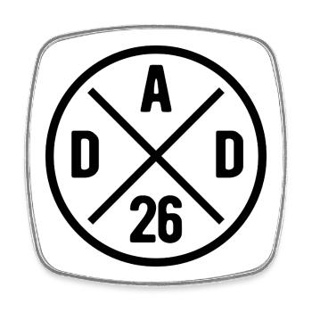 Dad 26 - Father 2026 - Gift - Square fridge magnet - white - Front