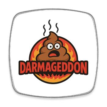Darmageddon - Viereckiger Kühlschrankmagnet - Weiß - Vorne