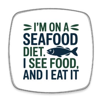 I'm Here For The Snacks And The Science Dietitian  - Square fridge magnet - white - Front