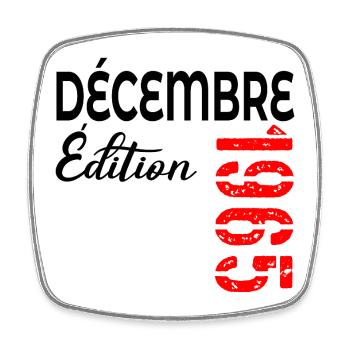 Jubiläumsausgabe Dezember 1965 - Viereckiger Kühlschrankmagnet - Weiß - Vorne