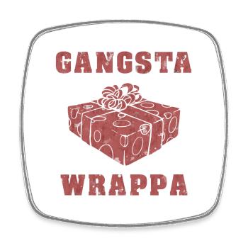 Gangsta Wrappa - Viereckiger Kühlschrankmagnet - Weiß - Vorne