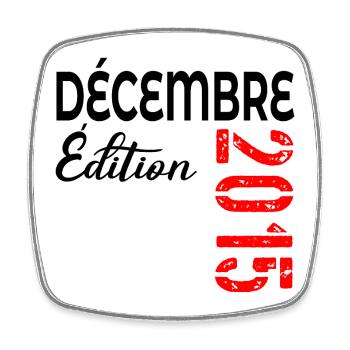 Décembre 2015 Anniversaire - Magnet carré - blanc - Devant