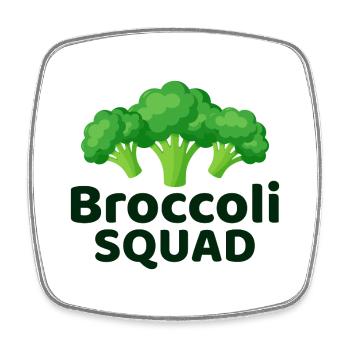 Broccoli Squad Ernährungsberater Professionelles Gemüse - Viereckiger Kühlschrankmagnet - Weiß - Vorne