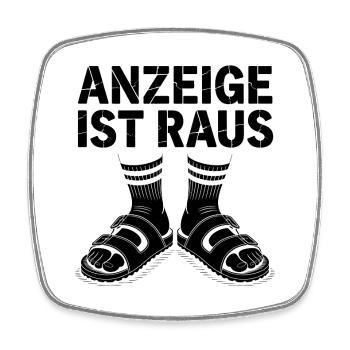 Ad Is Out - German Alman Memes Memeshirt - Square fridge magnet - white - Front