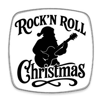 Christmas time Xmas weihnachten rock'n roll Santa  - Viereckiger Kühlschrankmagnet - Weiß - Vorne
