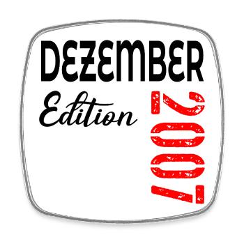 19th birthday December 2007 - Square fridge magnet - white - Front