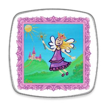 Princesse de l’Enfant Intérieur - Sonja von Staden - Magnet carré - blanc - Devant