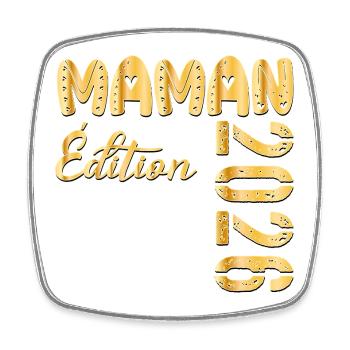 Mom 2026 Ausgabe - Viereckiger Kühlschrankmagnet - Weiß - Vorne