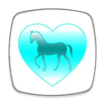 horses - Square fridge magnet - white - Front