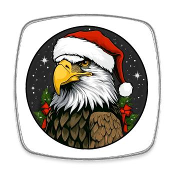 Adler Weihnachten - Viereckiger Kühlschrankmagnet - Weiß - Vorne