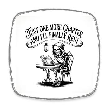 Just one more Chapter and I'll finally rest - Funn - Square fridge magnet - white - Front