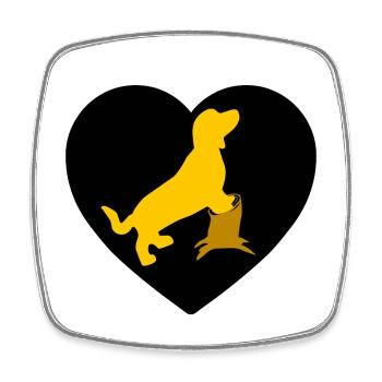 Dachshund - Square fridge magnet - white - Front