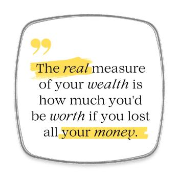 The Real Measure Of Your Worth - Square fridge magnet - white - Front