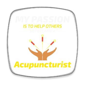 Licensed TCM Practitioner Expert Dedicated  - Square fridge magnet - white - Front