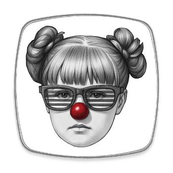 I'M A FUNNY GEEK #1 - geek & scifi - Magnet carré - blanc - Devant