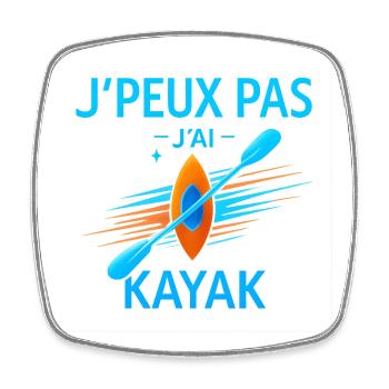 J'peux pas j'ai kayak - Magnet carré - blanc - Devant