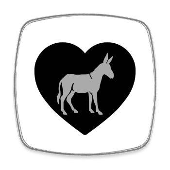 donkey - Square fridge magnet - white - Front