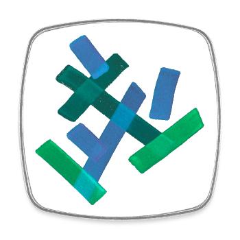 Abstract - Square fridge magnet - white - Front