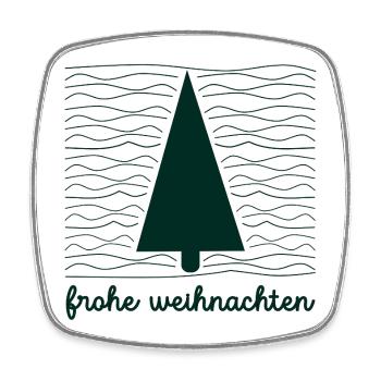 Christmas Christmas Tree Minimalist - Square fridge magnet - white - Front