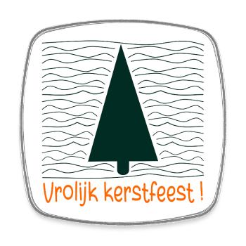 Frohe Weihnachten Weihnachtsbaum - Viereckiger Kühlschrankmagnet - Weiß - Vorne