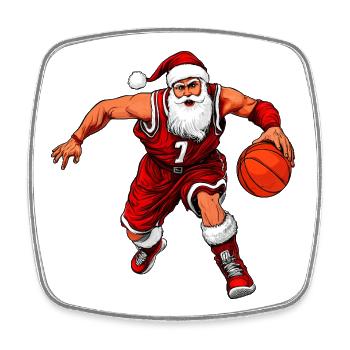 Basketball Players Christmas - Square fridge magnet - white - Front