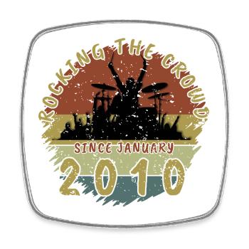 16e anniversaire Faire vibrer la foule DRM 01/2010 - Magnet carré - blanc - Devant