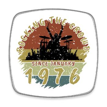 50e anniversaire Faire vibrer la foule DRM 01/1976 - Magnet carré - blanc - Devant